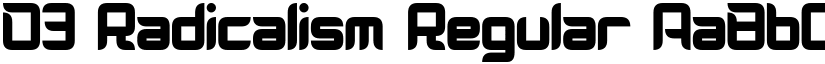 D3 Radicalism Regular font