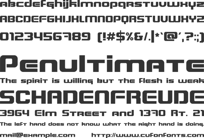 Blaster Infinite font preview