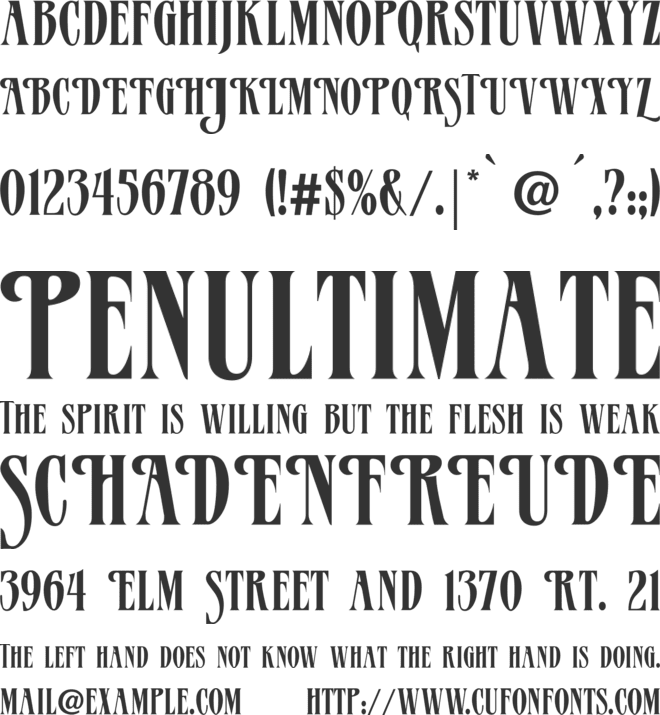 Verve font preview