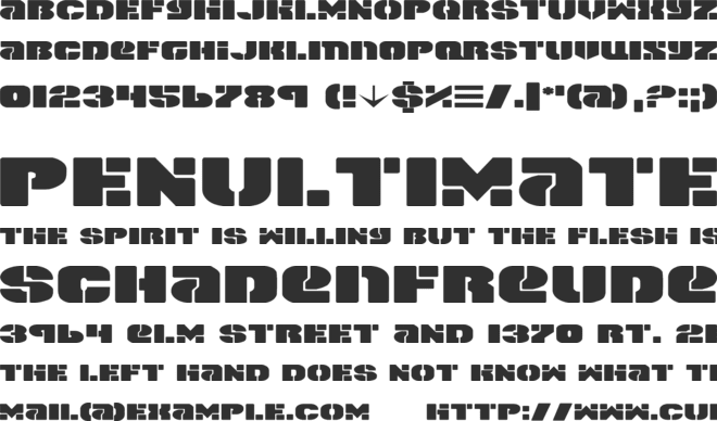Space Cruiser Expanded font preview