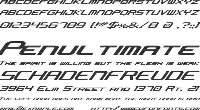 Concielian Jet font preview