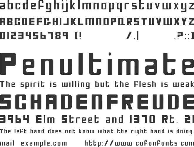 Bio-disc font preview