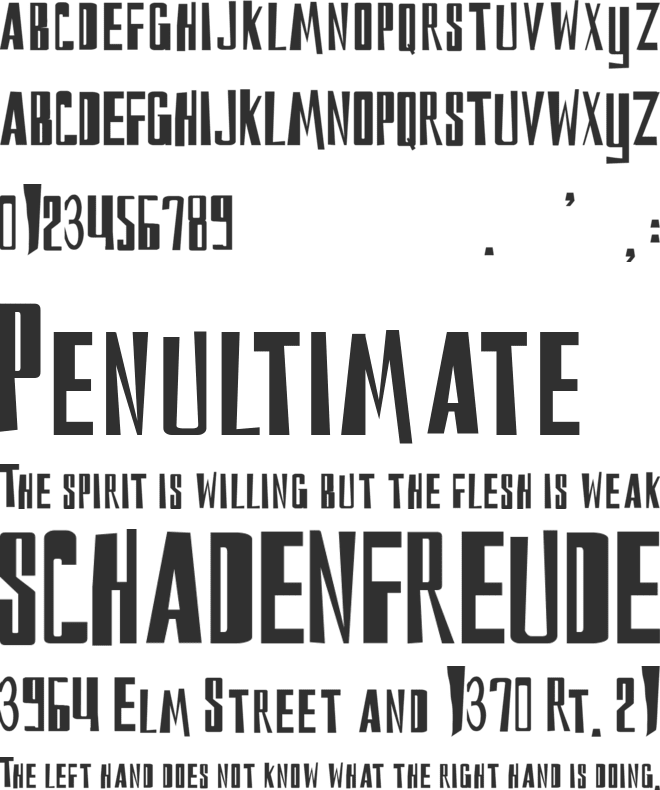 DS Reckoning Cyr font preview