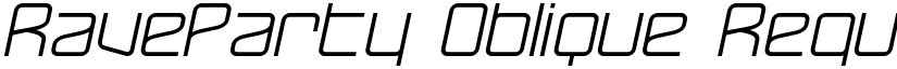 RaveParty Oblique Regular font