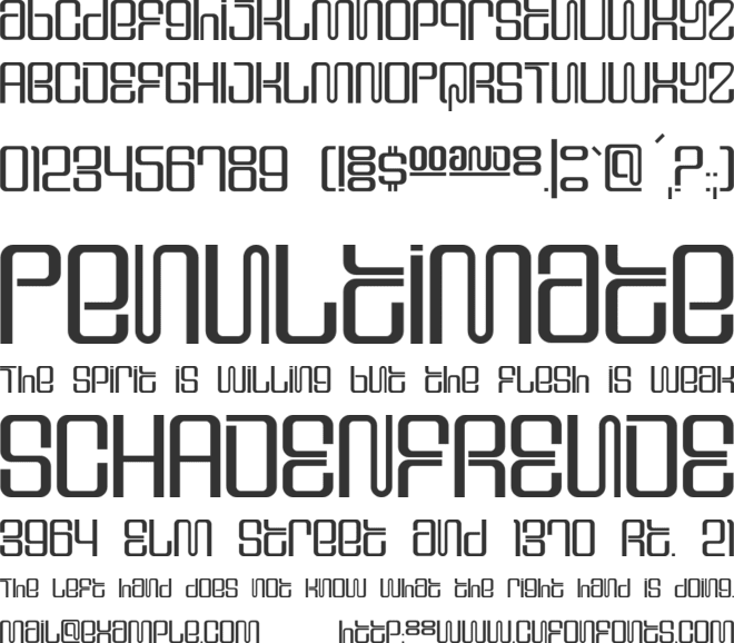 DS Supervixen Cyr font preview