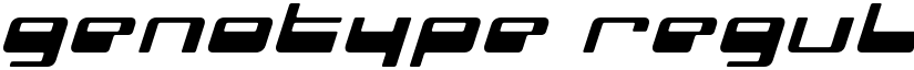 genotype Regular font