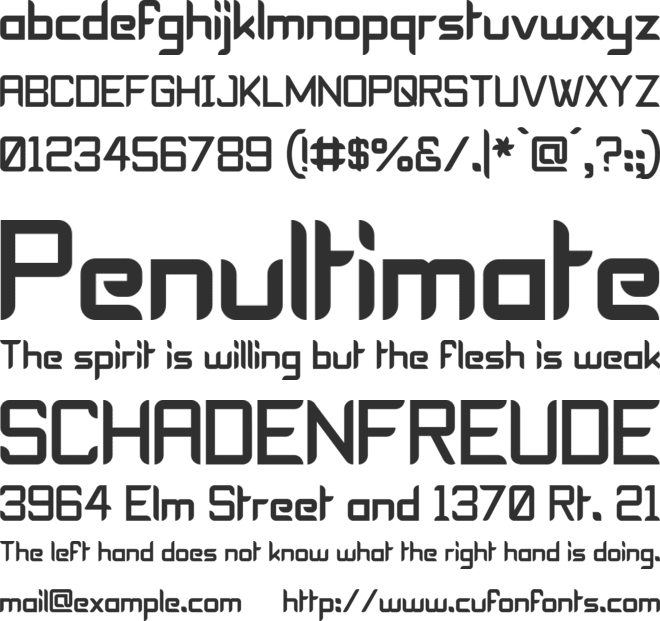 Epyval font preview