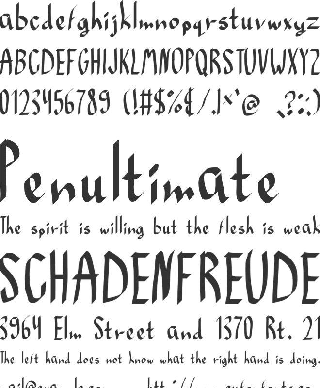 Baklava font preview
