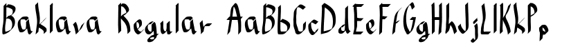 Baklava Regular font