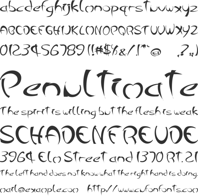 Changstein font preview