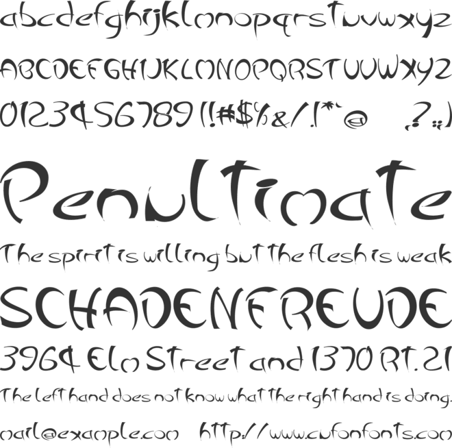 Changstein font preview