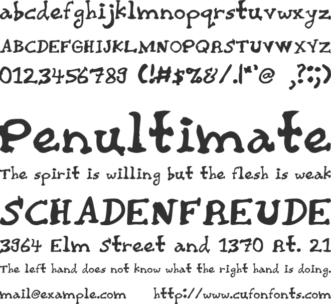 Chaiee font preview