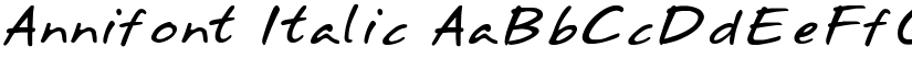 Annifont Italic font