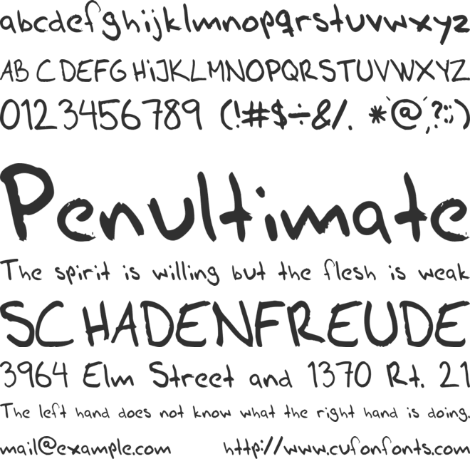 AhnbergHand font preview