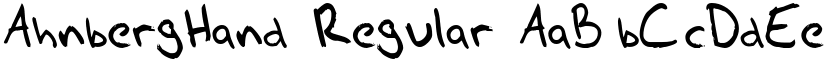 AhnbergHand Regular font