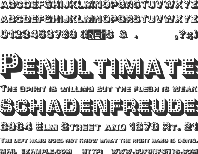 Tonight font preview