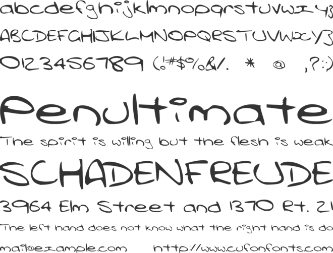 Rhiannon font preview