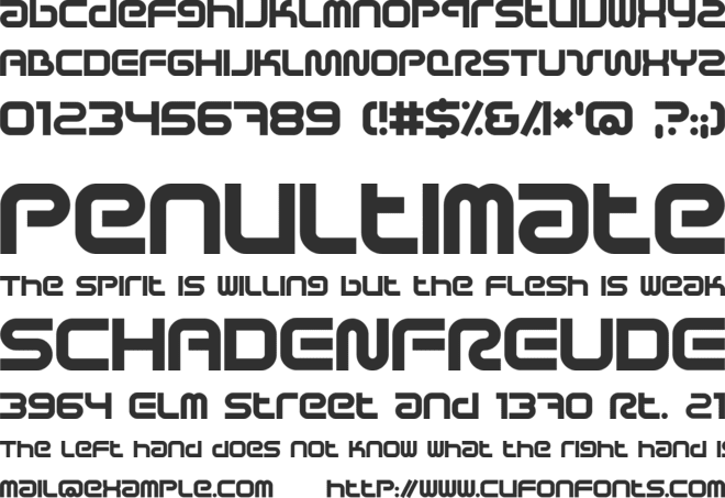 Sci Fied X font preview