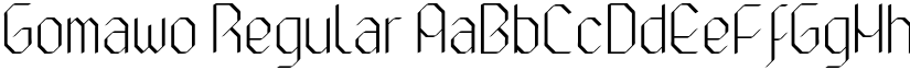Gomawo Regular font