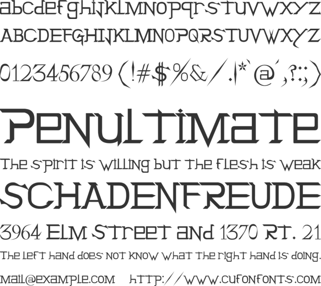 Holitter Titan font preview