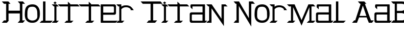 Holitter Titan Normal font