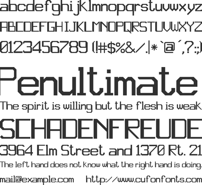 JD Gina font preview