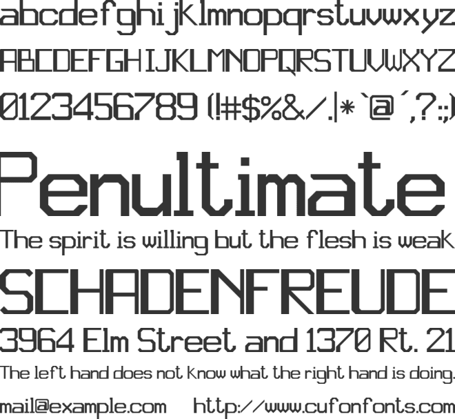 JD Gina font preview