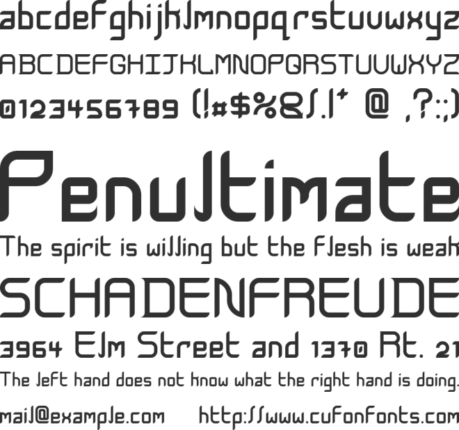 Gadolinium Rounded font preview