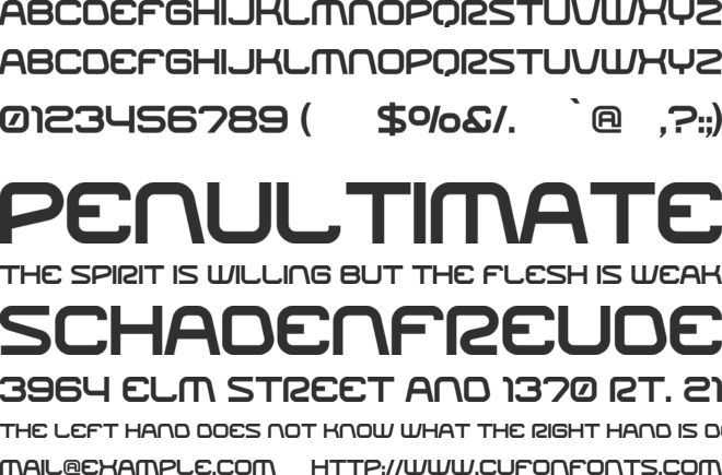 Racer font preview