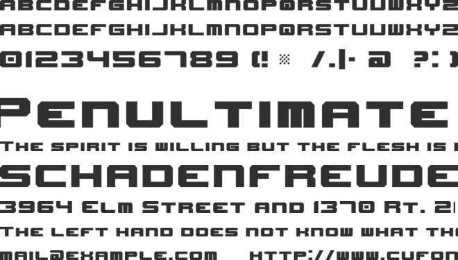 New Horizons font preview