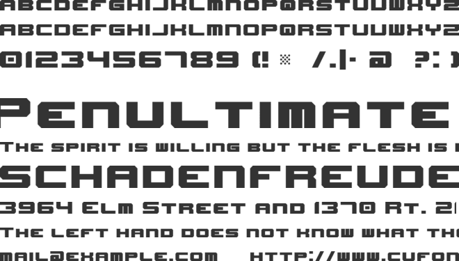 New Horizons font preview