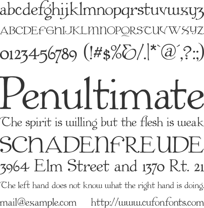 Colwell font preview