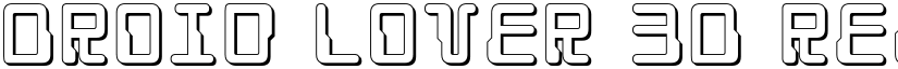 Droid Lover 3D Regular font
