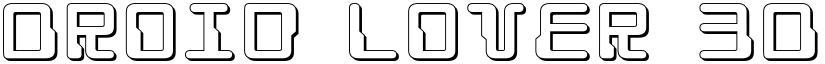 Droid Lover 3D Expanded Expanded font