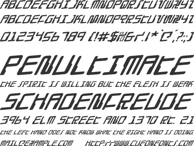 Droid Lover Rotalic font preview