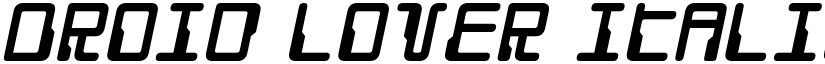 Droid Lover Italic Italic font