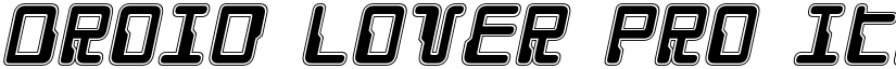 Droid Lover Pro Italic Italic font