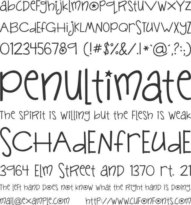 Janda Silly Monkey font preview