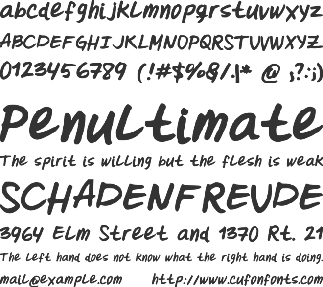 Oohlalalulucurvy font preview