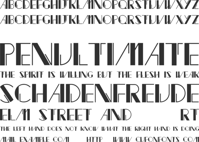 Jacked font preview