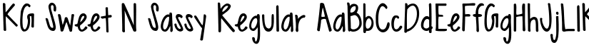 KG Sweet N Sassy Regular font