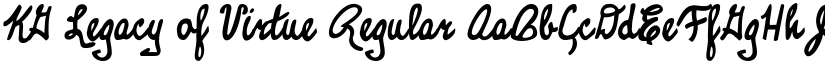KG Legacy of Virtue Regular font