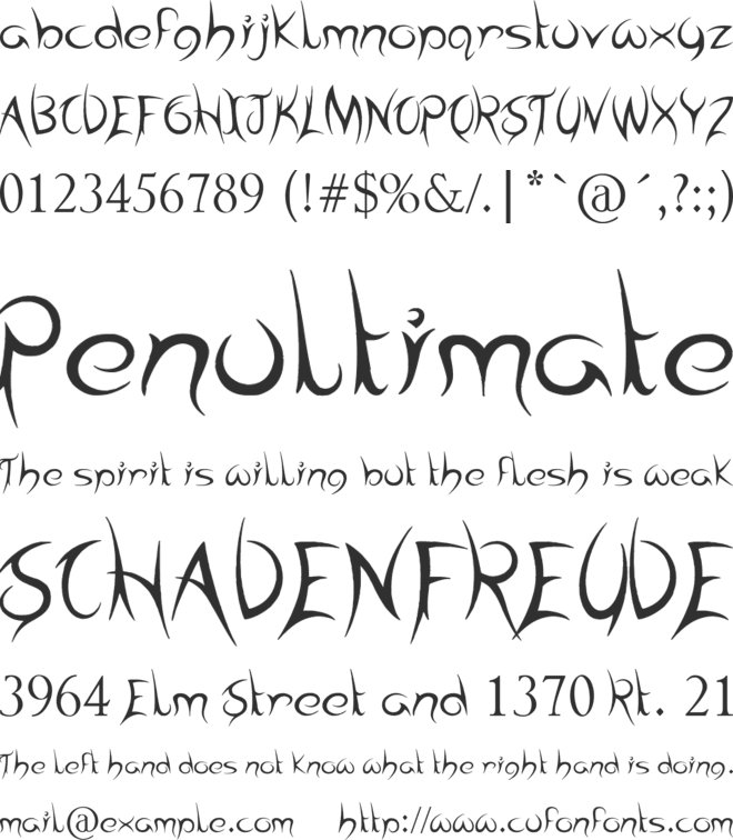 Tribal Times font preview