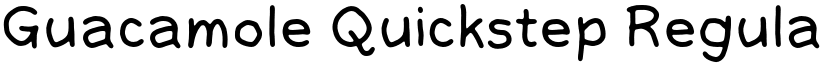Guacamole Quickstep Regular font