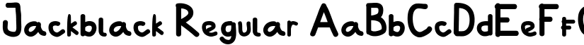 Jackblack Regular font