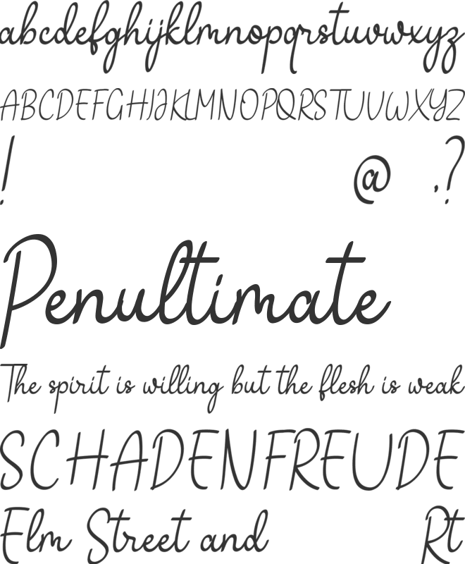 Sushanty font preview