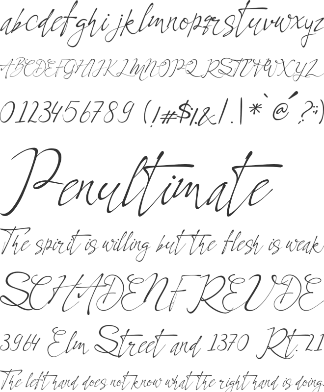 Celesta font preview