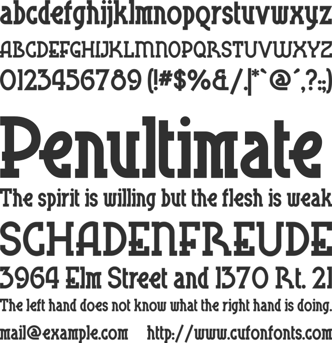Blue Plate Special SW font preview