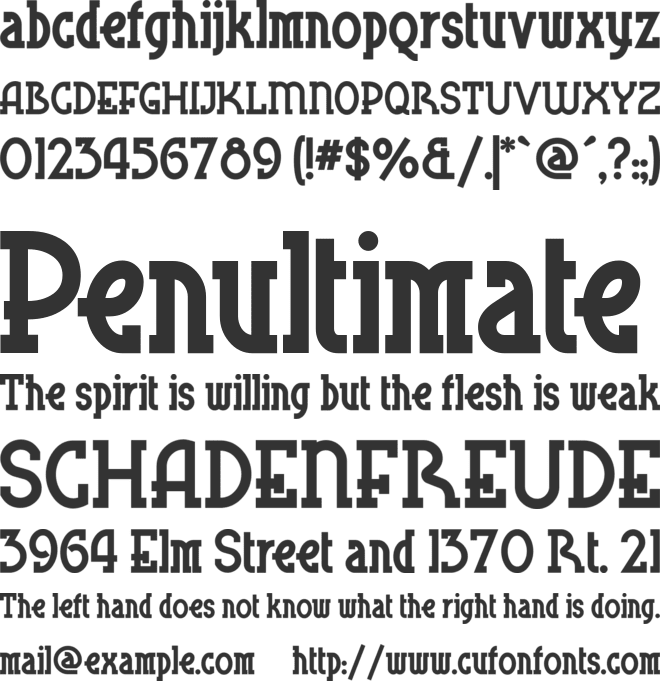 Blue Plate Special SW font preview