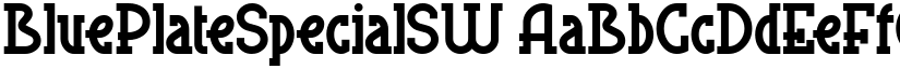 BluePlateSpecialSW font